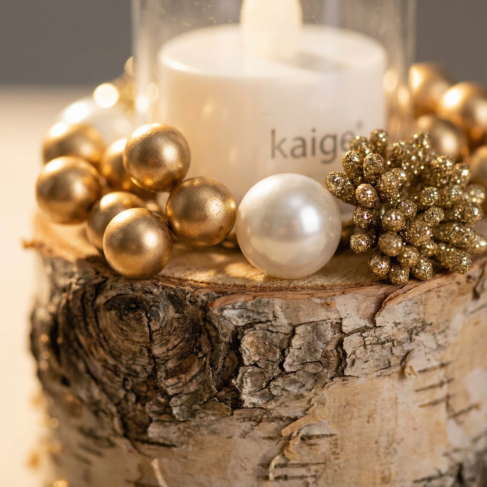 Kaige Minimalist Handmade Christmas Tree Tealight Holder | Unique Seasonal Centerpiece - Image 3