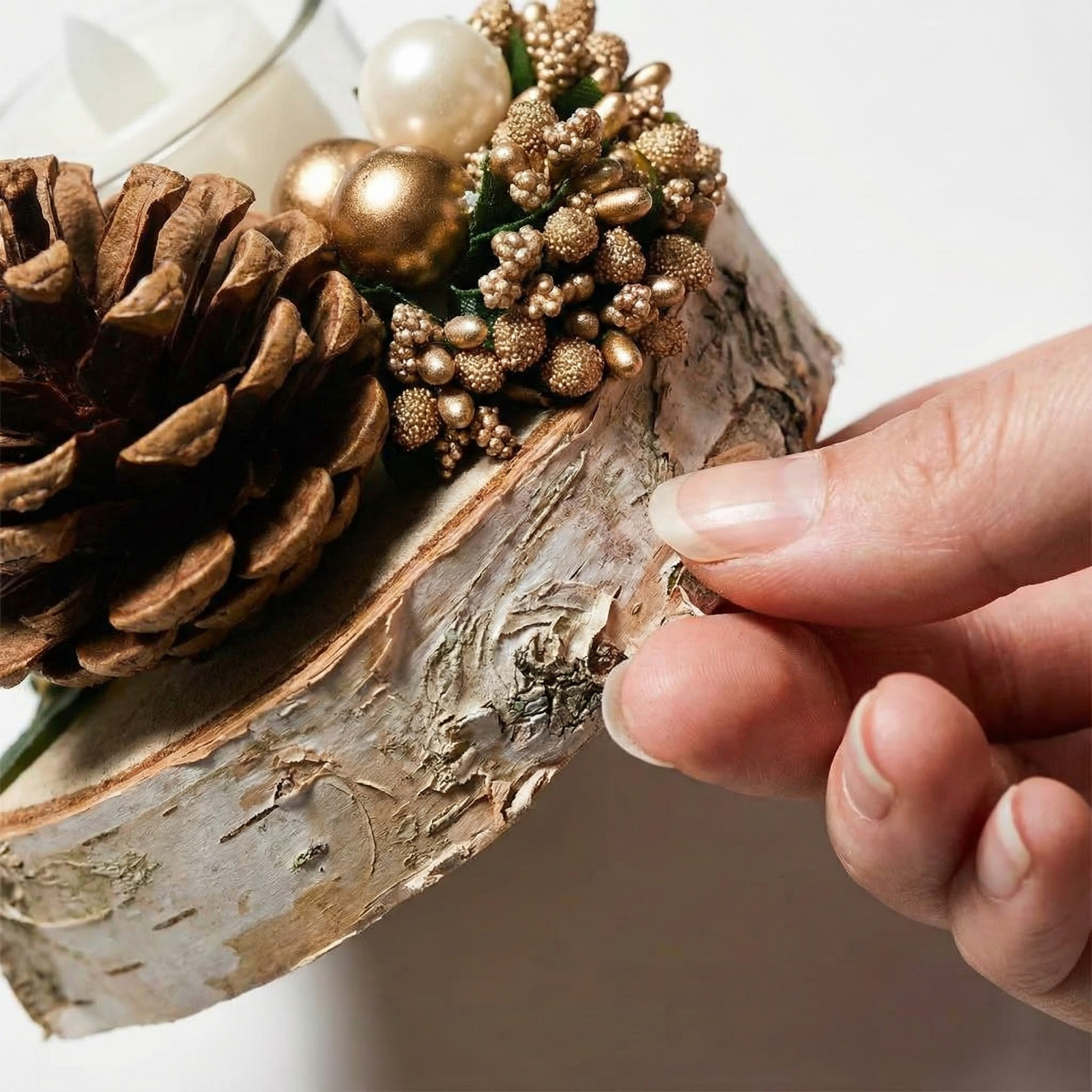 Kaige Minimalist Handmade Christmas Tree Tealight Holder | Unique Seasonal Centerpiece - Image 7