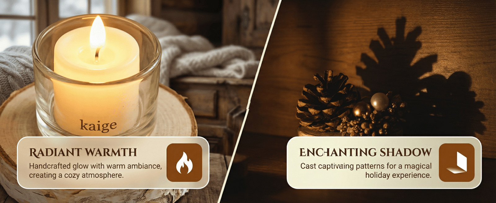 Kaige Minimalist Handmade Christmas Tree Tealight Holder | Unique Seasonal Centerpiece - Image 8